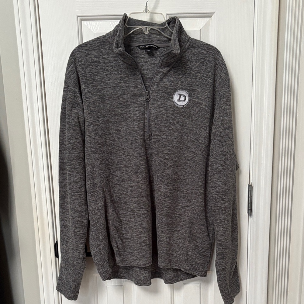 Port Authority Charcoal 1/2 Zip-Up Sweater Delaware Ohio